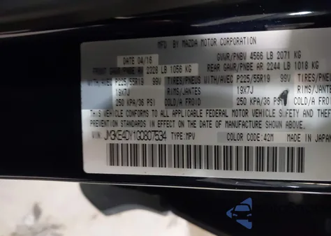 2016 Mazda Cx-5 Grand Touring z USA, uszkodzony, nr VIN JM3KE4DY1G0807534